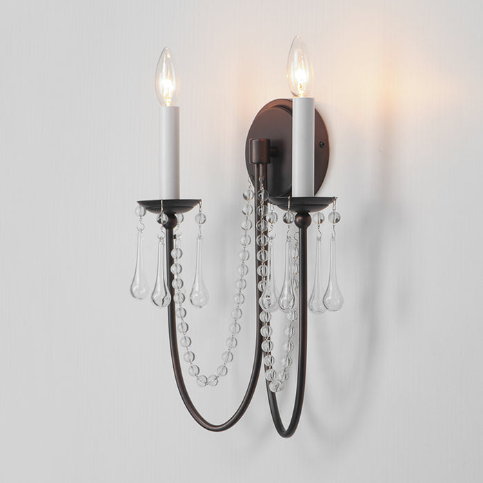 Maxim 12161 Plumette 2-lt 16" Tall Wall Sconce with Crystal