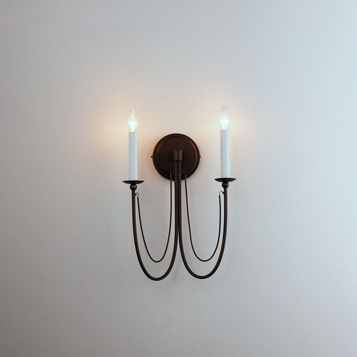 Maxim 12161 Plumette 2-lt 16" Tall Wall Sconce