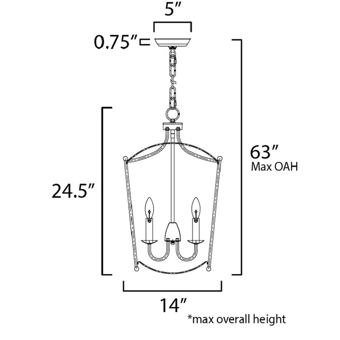 Maxim 12163 Plumette 3-lt 14" Pendant