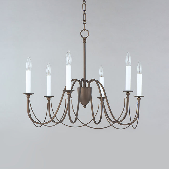 Maxim 12166 Plumette 6-lt 28" Chandelier