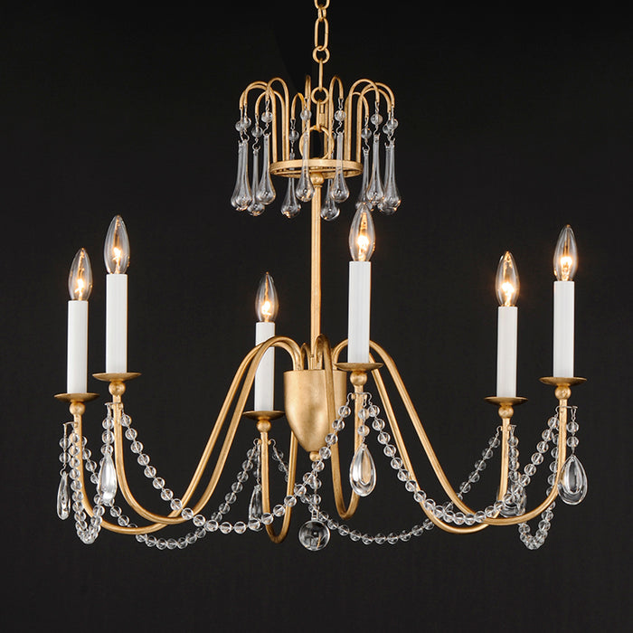 Maxim 12166 Plumette 6-lt 28" Chandelier with Crystal