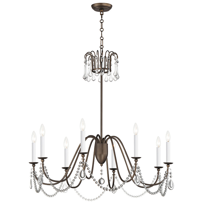 Maxim 12168 Plumette 8-lt 36" Chandelier with Crystal