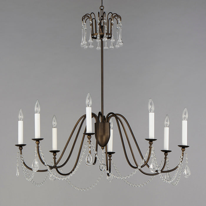Maxim 12168 Plumette 8-lt 36" Chandelier with Crystal