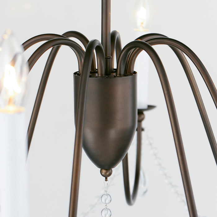 Maxim 12168 Plumette 8-lt 36" Chandelier with Crystal