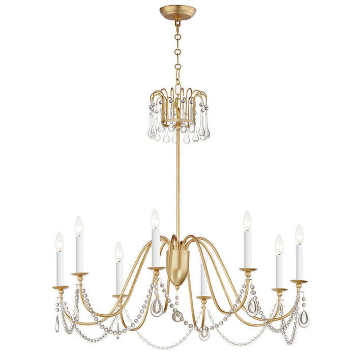 Maxim 12168 Plumette 8-lt 36" Chandelier with Crystal