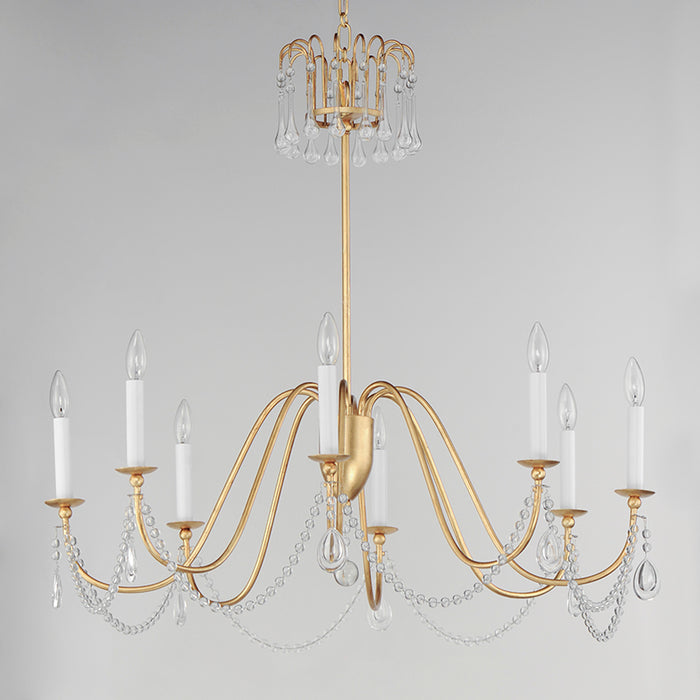 Maxim 12168 Plumette 8-lt 36" Chandelier with Crystal