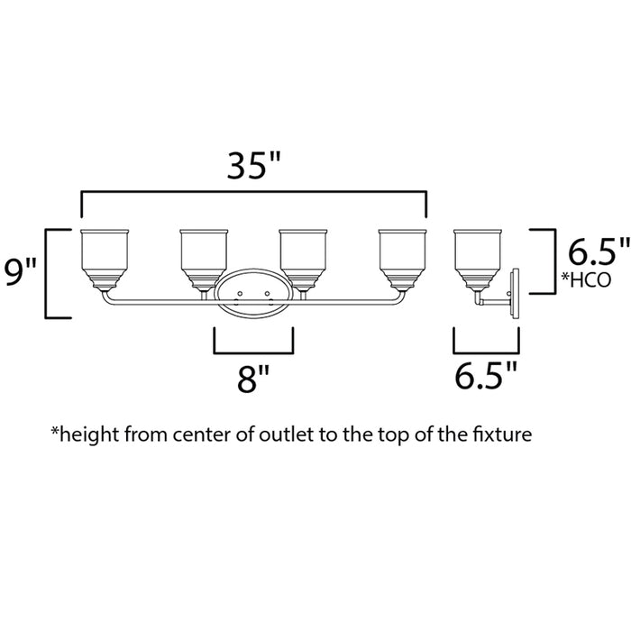 Maxim 12264 Acadia 4-lt 35" Bath Vanity