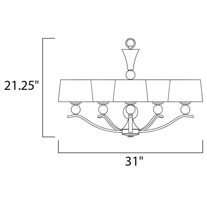 Maxim 12755 Rondo 5-lt 31" Chandelier