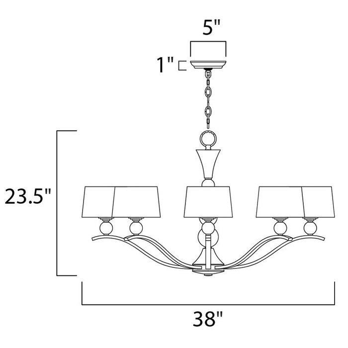 Maxim 12758 Rondo 8-lt 39" Chandelier