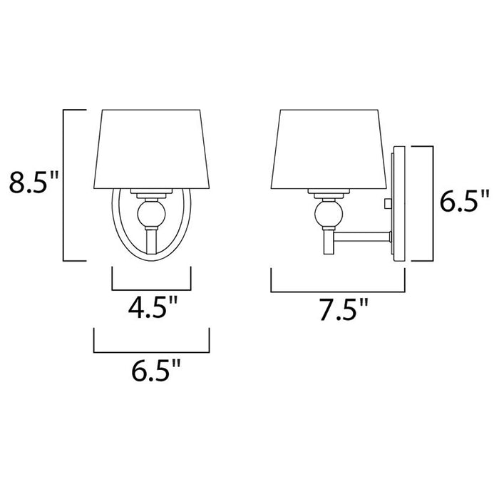 Maxim 12761 Rondo 1-lt 9" Tall Wall Sconce