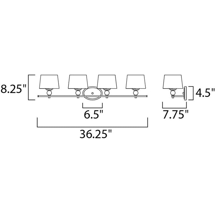 Maxim 12764 Rondo 4-lt 36" Bath Vanity