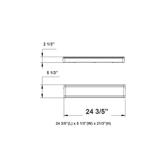 Westgate WAE 2FT 20W LED Wraparound Light, CCT, 0-10V & Triac Dimming