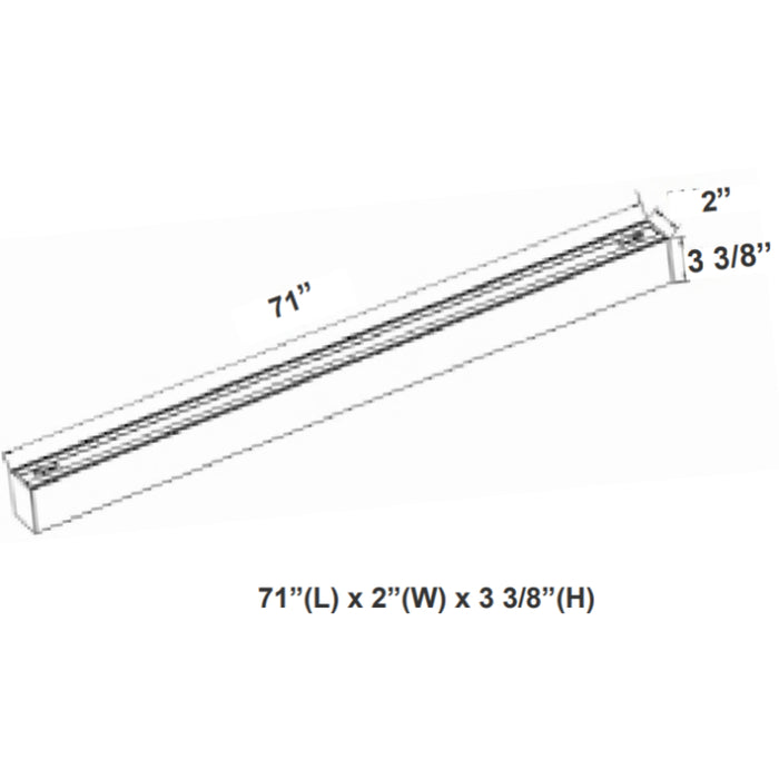 Westgate SCX2 6FT 60W 2" Width, LED Linkable Linear Light, CCT