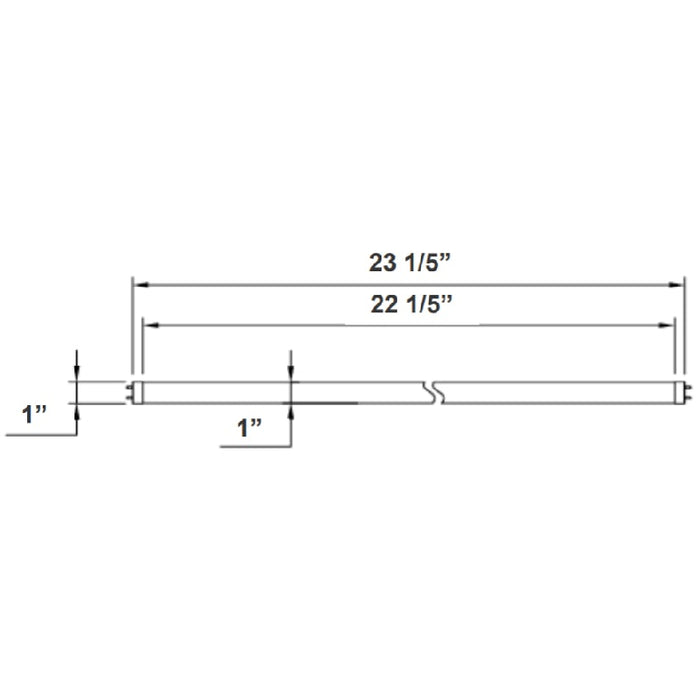 Westgate T8-EZ6-GS 2FT 10W LED T8 Linear Lamp, 3500K, 12-Pack