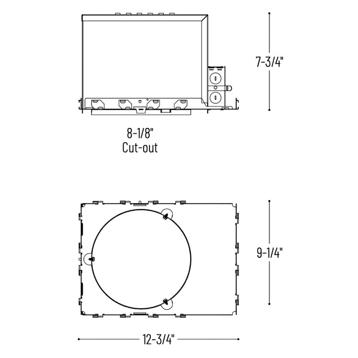 Nora NCAH2-839 8" LED Adjustable Sapphire II Non-IC New Construction Housing