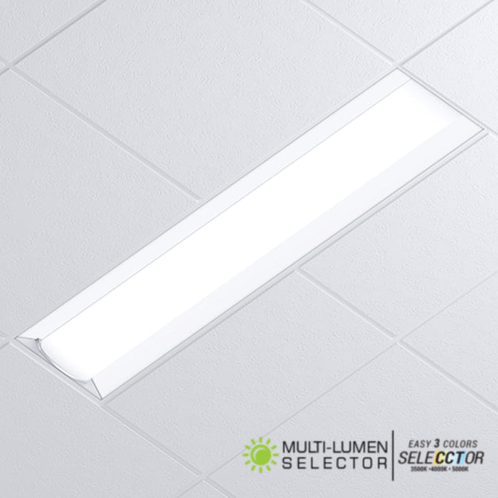 Oracle 14-OEVHP 1x4 LED Shallow Plenum Recessed Troffer,  Multi-Lumen & Multi-CCT