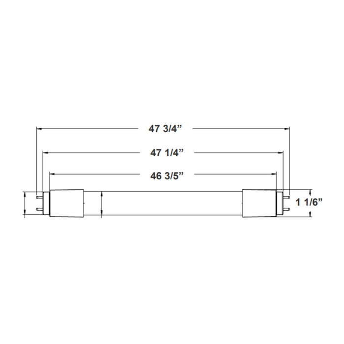 Westgate T8-HL 4FT 18W LED T8 Dimmable Linear Lamp, 4000K, 12-Pack