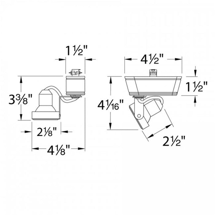 WAC HHT-160LED H Track 8W LED Low Voltage Track Head