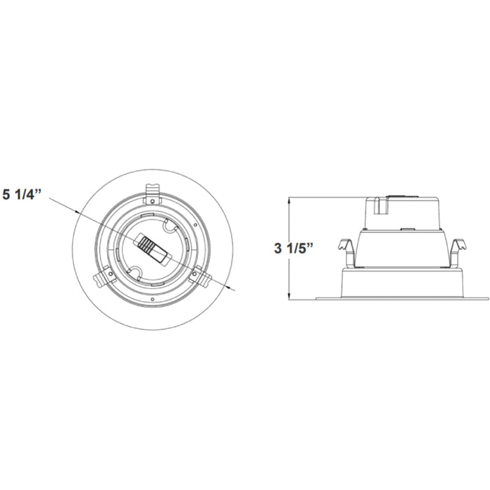 Westgate RDL4 4" 8W LED Recessed Downlight, 5CCT Selectable
