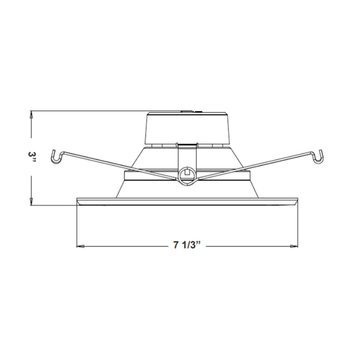 Westgate RDL6-ST 6" 15W LED Smooth Recessed Trim, 5CCT Selectable