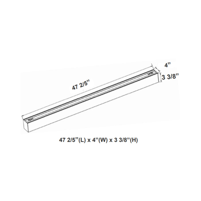 Westgate SCX4 4FT 40W 4" Width, LED Linkable Linear Light, CCT