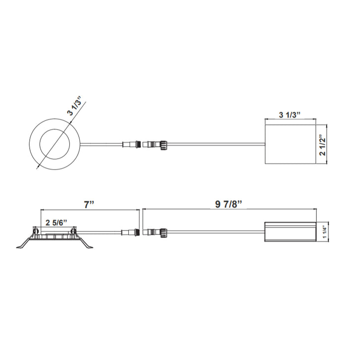 Westgate RSL3 3" 6W LED Ultra Slim Recessed Light, 5CCT Selectable