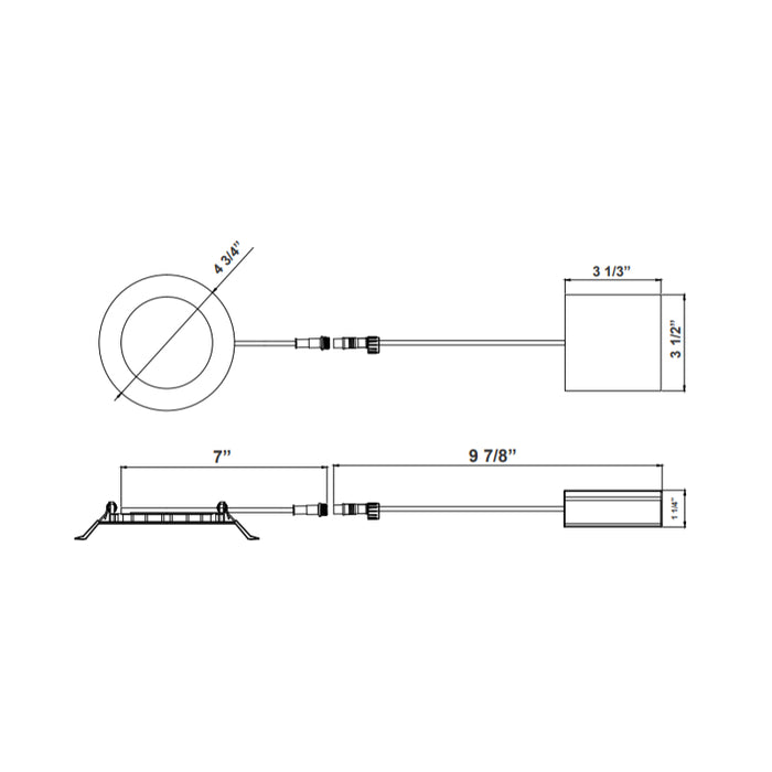 Westgate RSL4 4" 9W LED Ultra Slim Recessed Light, 5CCT Selectable