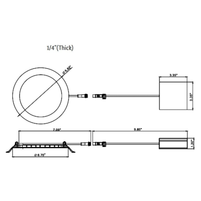 Westgate RSL6 6" LED Ultra Slim Recessed Light  CCT Selectable