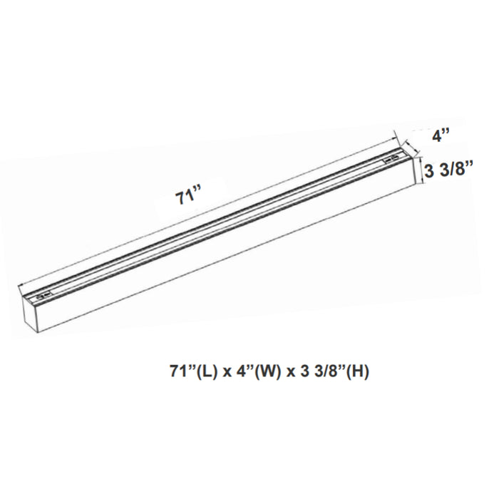 Westgate SCX4 6FT 60W 4" Width, LED Linkable Linear Light, CCT