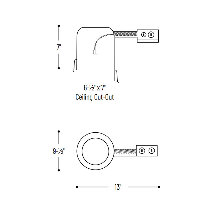 Nora NHRIC-926LMRAT 6" Sloped LED Dedicated IC Air-Tight Remodel Housing
