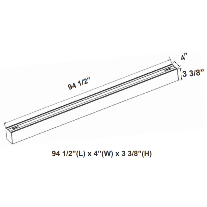 Westgate SCX4 8FT 80W 4" Width, LED Linkable Linear Light, CCT