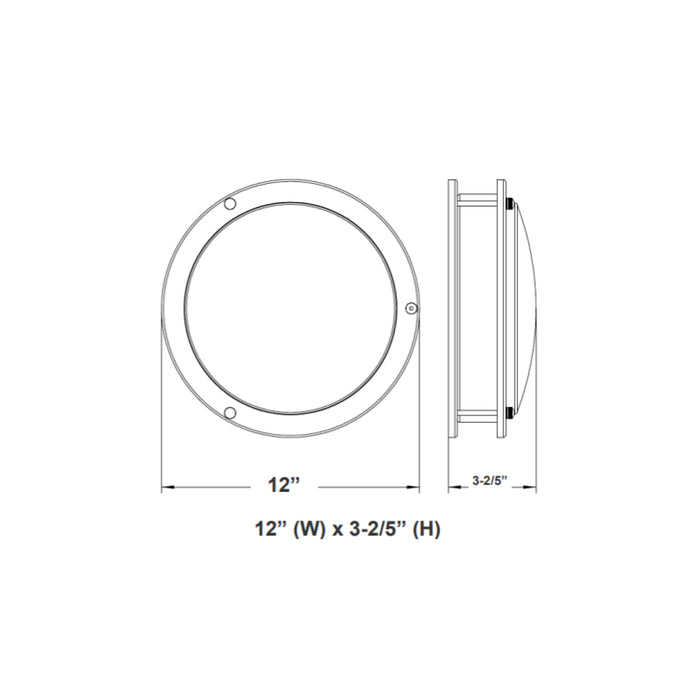 Westgate FDL 12" 16W LED Double Ring Flush Mount, CCT