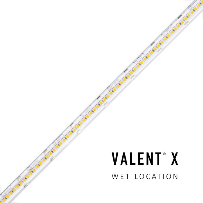 Diode LED VALENT X Wet location 24V 4.6W/Ft, High Density LED Tape Light, 16.4 ft.