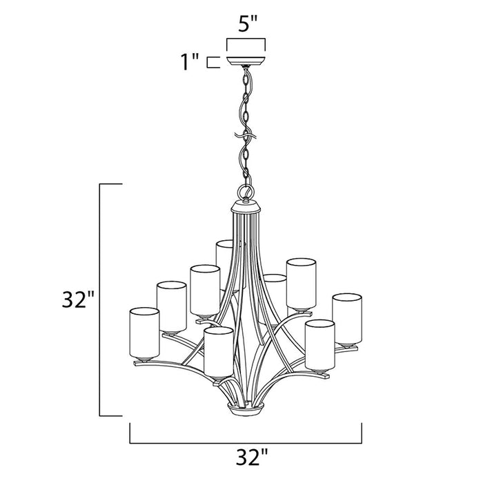 Maxim 20036 Deven 9-lt 32" Chandelier