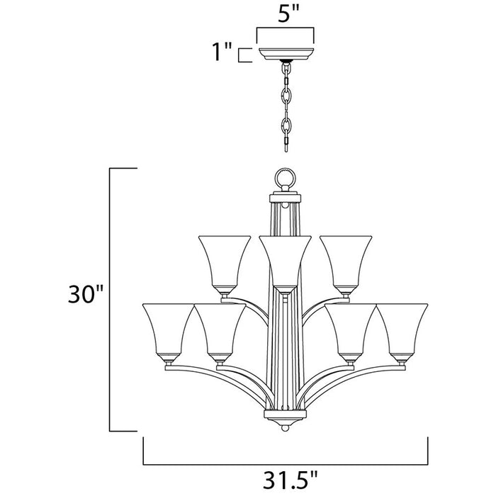 Maxim 20096 Aurora 9-lt 32" Chandelier