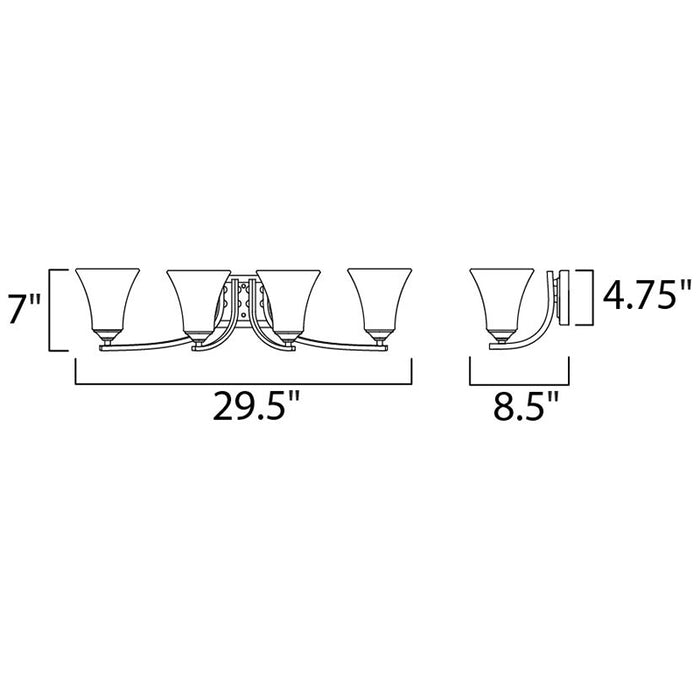 Maxim 20101 Aurora 4-lt 30" Bath Vanity