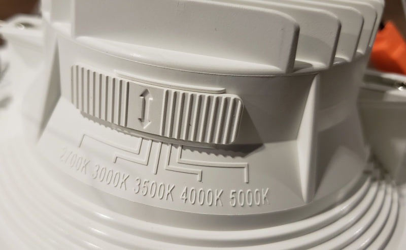 Juno Contractor Select RB56 SWW5 RetroBasics 5"/6" Switchable White LED Baffle Trim Kit, 5CCT Selectable, 860 Lumens, 120V,