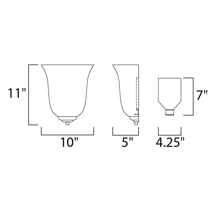 Maxim 20581 Essentials 1-lt 11" Tall Wall Sconce