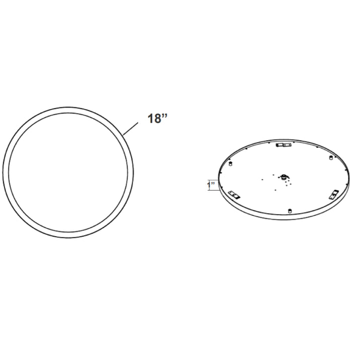 Westgate FML 18" 30W LED Flush Mount, CCT