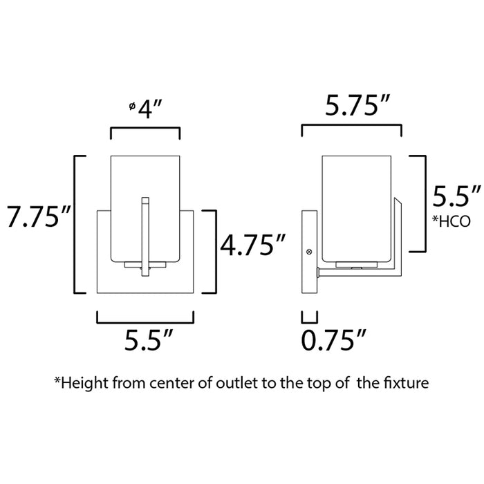 Maxim 21281 Dart 1-lt 8" Tall Wall Sconce