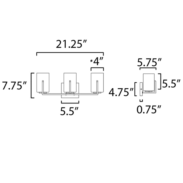 Maxim 21283 Dart 3-lt 21" Bath Vanity