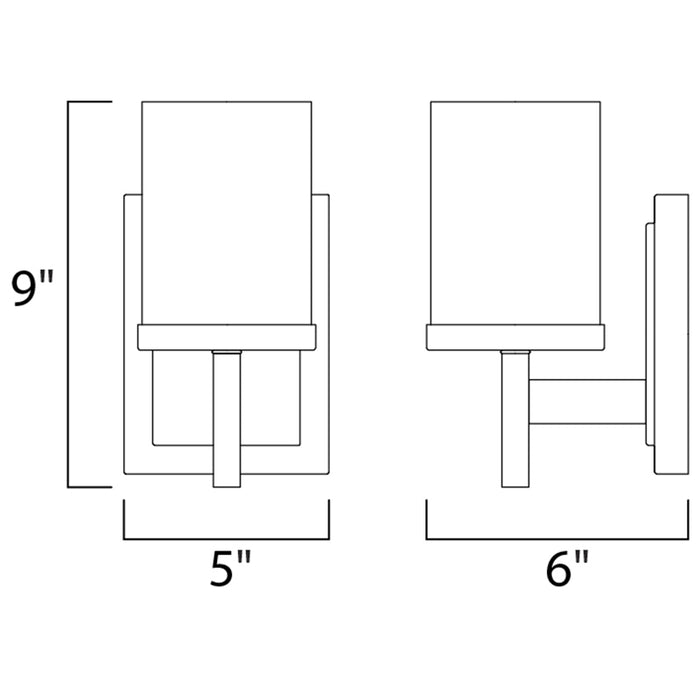 Maxim 2151 Tetra 1-lt 9" Tall Wall Sconce