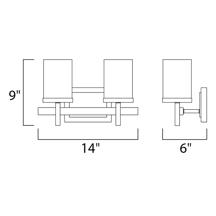 Maxim 2152 Tetra 2-lt 14" Bath Vanity