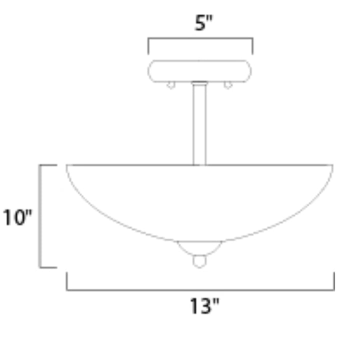Maxim 21653 Taylor 2-lt 13" Semi-Flush Mount