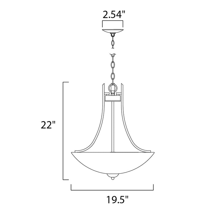Maxim 21654 Taylor 3-lt 20" Pendant