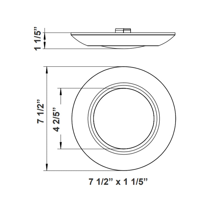 Westgate DLSE6 6" 15W LED Economy Disk Light, 3000K