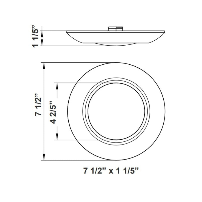 Westgate DLSE6 6" 15W LED Economy Disk Light, 5000K