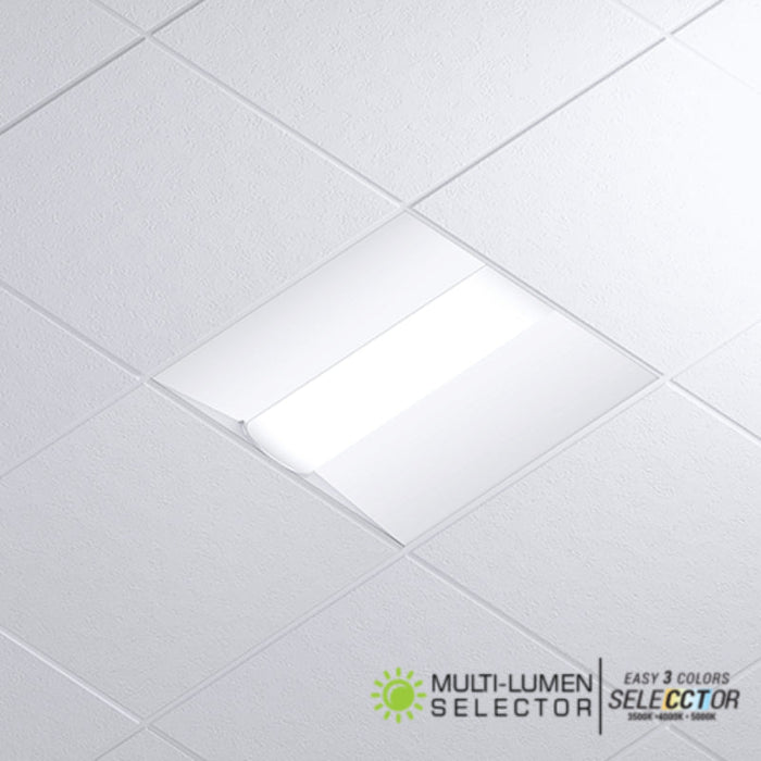 Oracle 22-OEVHP 2x2 LED HIGH LUMENS Shallow Plenum Recessed Troffer,  Multi-Lumen & Multi-CCT
