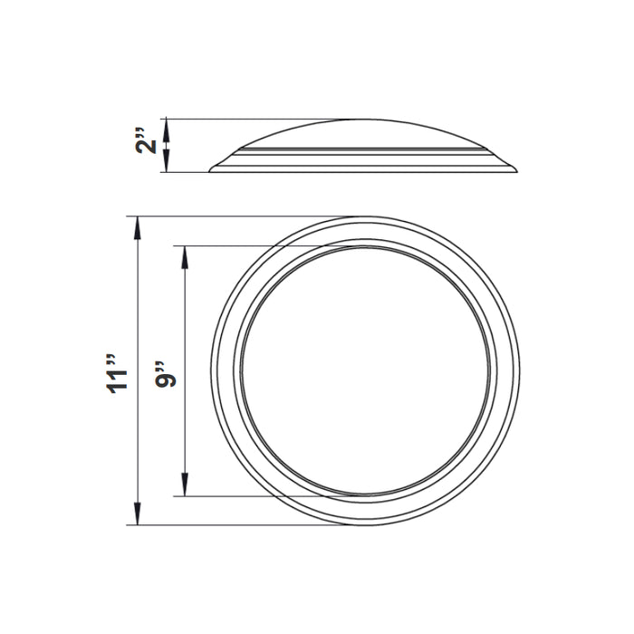 Westgate DLS10 11" 25W LED High-Performance Disc Light, CCT