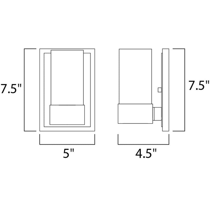 Maxim 23071 Silo 1-lt 8" Tall LED Wall Sconce